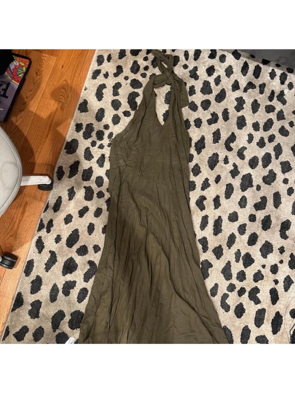 Green Halter Maxi Dress